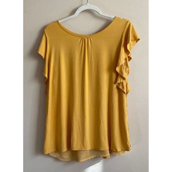 Matilda Jane Mustard Yellow Bocce Ball Top Sz S - Picture 6 of 14